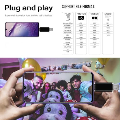 myemuun 128GB USB U128 Flash Drive USB 2.0 Dual Type A & C