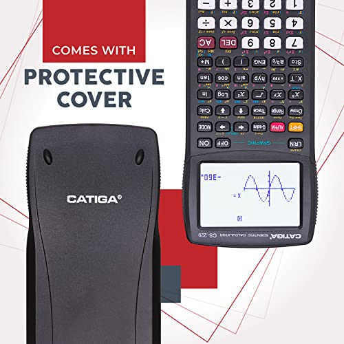 CATIGA 3 Inches CS-229 LCD Scientific Graphing Calculator with Battery Power