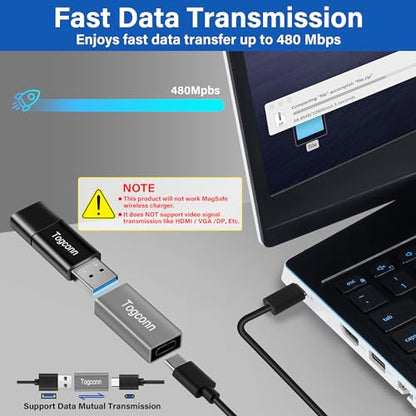 Togconn USB to USB C Adapter 2 Pack TOG-USB3.0-AFCF-2PK
