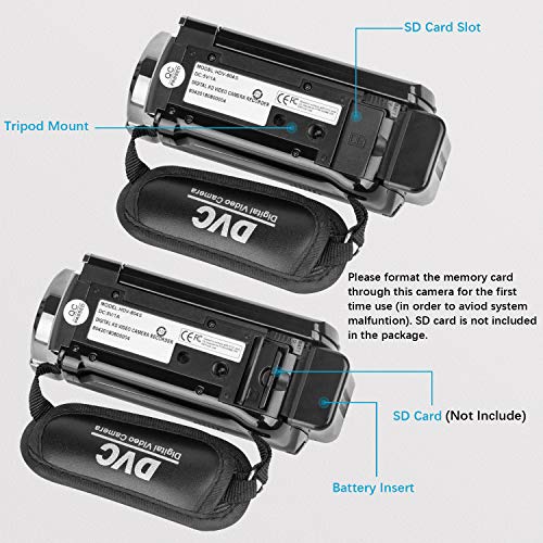 kimire Compact Video Camera 604S 24MP 1080p 15fps CMOS USB Camcorder