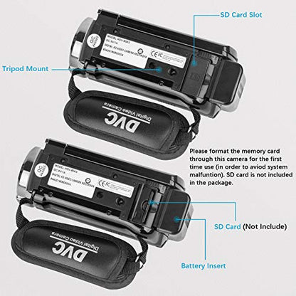 kimire Compact Video Camera 604S 24MP 1080p 15fps CMOS USB Camcorder