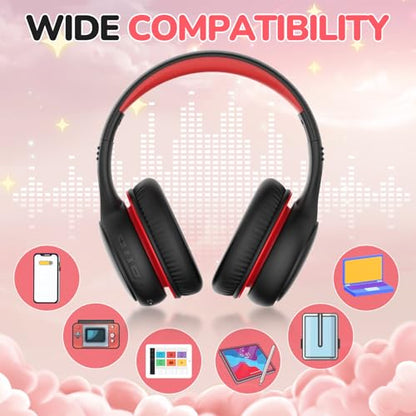 JoySpark Kids Bluetooth Headphones B08 Wireless, Bluetooth 5.4, Over-Ear, 60 Hour Battery Life