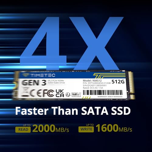 Timetec 512GB MK03-512GB-M2 M.2 2280 PCIe NVMe SSD