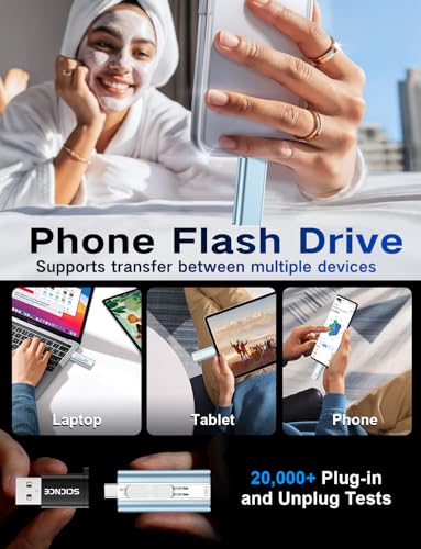 SCICNCE 512GB SCUSB002 USB Dual Connector Flash Drive