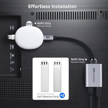 Cable Matters 2-Port USB C to Ethernet Adapter 1000Mbps, 140W Power Delivery, Aluminum Housing, Model 201153-BLK