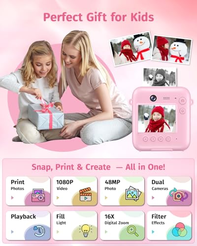 Zostuic 48MP DC506 1080p Automatic Digital Instant Camera