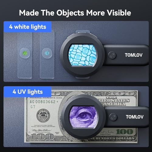 TOMLOV 2" P10 100x Digital Microscope LED Portable