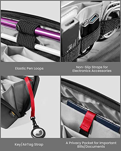 tomtoc M A0113 Travel Accessory- Packing Organizer, 10.24"L x 3.94"W x 5.91"H, Polyester, Black