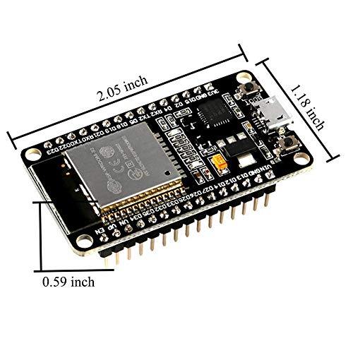 AITRIP 3PCS ESP-WROOM-32 512MB RAM 2MB Storage 240MHz Dual-Core Microcontroller