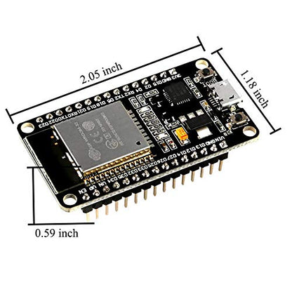 AITRIP 3PCS ESP-WROOM-32 512MB RAM 2MB Storage 240MHz Dual-Core Microcontroller