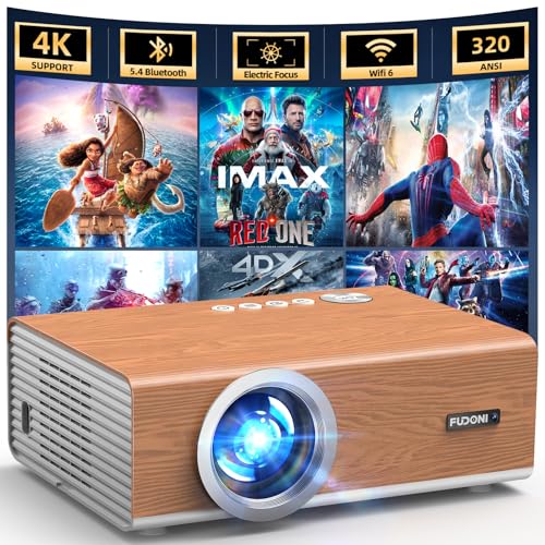 FUDONI Portable Projector GC888A 1920 x 1080 Full HD 320 ANSI Lumens LCD Projector