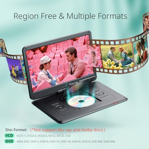 Yoton 15.6" 735940743037 1366x768 LCD Portable DVD Player