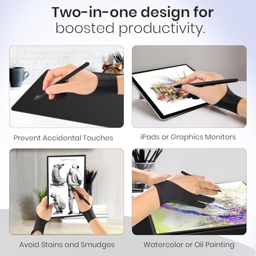 Kortimu TwoFinger PalmReject Digital Drawing Glove