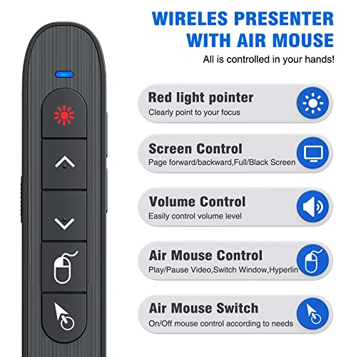 DINOSTRIKE 1 Count TK701 Rechargeable Wireless Presenter Remote