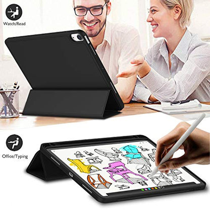 iMieet iPad Air 11-Inch Case M4/M3/M2 2024/2025/2026, iPad Air 5th/4th Generation 10.9-Inch Case - Model A2902/A2903/A2904/A2588/A2589/A2591, Black