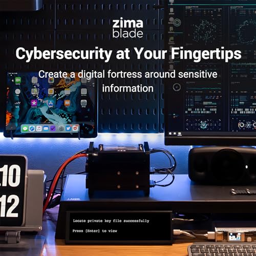 Zimablade Mini NAS Server Kit Intel Quad-Core 16GB 2-Bay Black Metal Tempered Glass