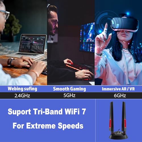 Eifagur 9dBi WiFi 7 Antenna RP-SMA Connector 50 Ohms Radio