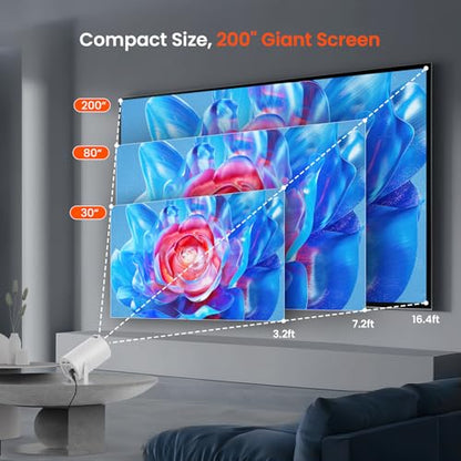 WISHOLY 5.2in X3 1920x1080 LCD Portable Projector