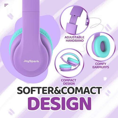 JoySpark Lightweight Bluetooth Headphones T5 Over-Ear 40mm 60 Hours Playtime Wireless