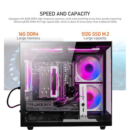 Suevery Desktop Computer SUV9B1W04 Ryzen 5 6C 512 GB SSD 16 GB RAM HDMI Tower