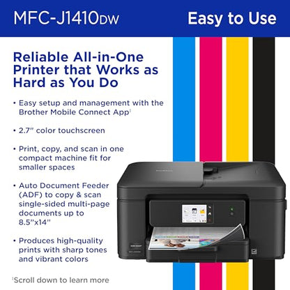 Brother MFC-J1410DW Inkjet 1200 x 6000 dpi 16 ppm Printer