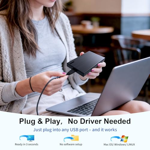 Alphami 160GB External Hard Drive USB 3.0 7200 RPM 2.5 Inch Mechanical Hard Disk