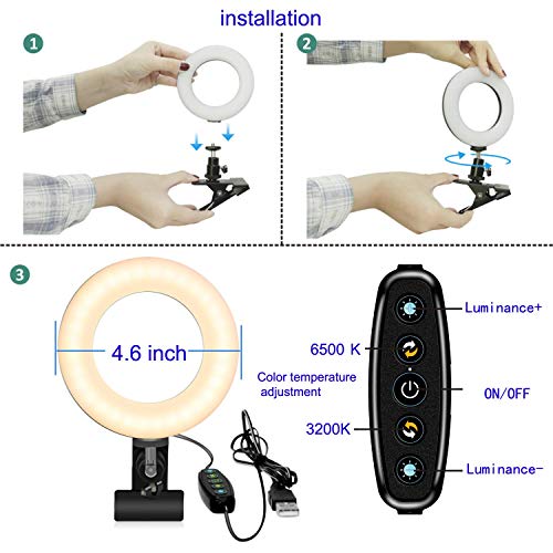 Selfila 5 Inch Ring Light Model: Ring Lights USB Powered Dimmable LED