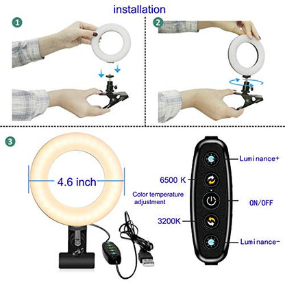 Selfila 5 Inch Ring Light Model: Ring Lights USB Powered Dimmable LED