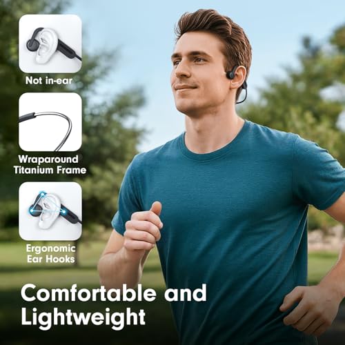 Qyzue 1x Open Ear Headphones Q-X14-1 Bluetooth 5.4 Wireless Black