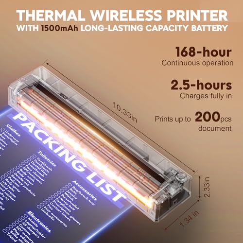 YIRIGUI 11.5" M9 Monochrome Thermal Printer Portable