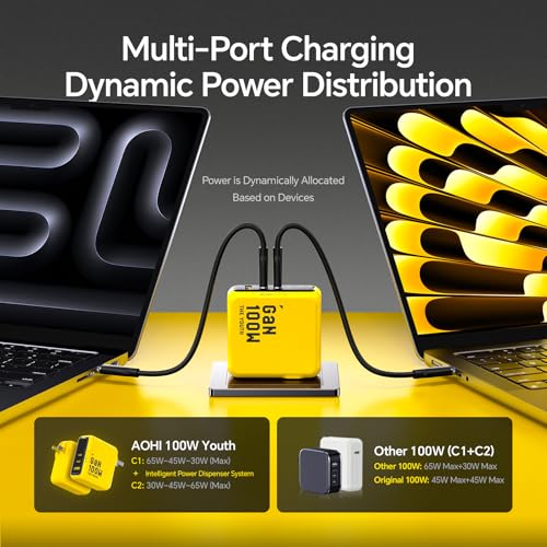 AOHI 100W AOC-C018 USB Type A and Type C Multi-Port Wall Charger