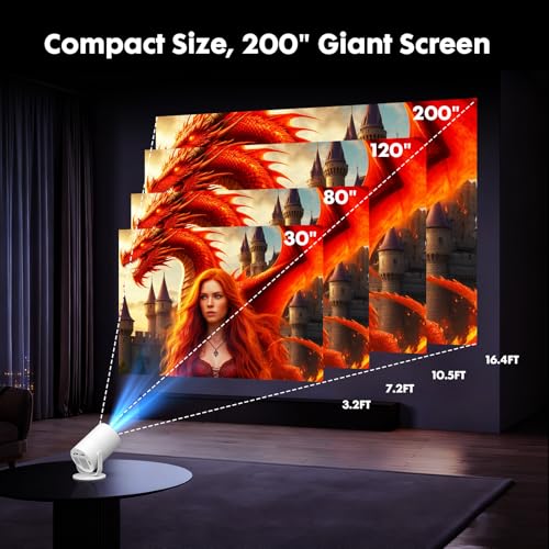 Tecaki 1 Count USTE-X10ATV 1920x1080 1200Lumen LCD Portable Projector