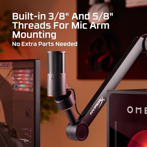 HyperX 53 x 1.52 x 1.7 inches AR0A0AA USB Type-C Microphone with Volume Control