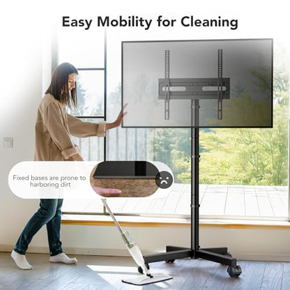 AX WABER 23-60 Inch AX1005TBM Black Floor Mount TV Stand