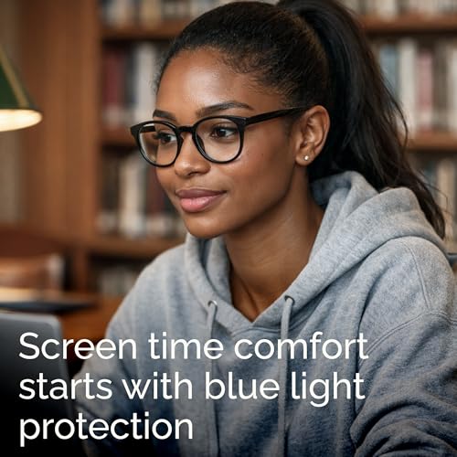 IBOANN 3 Count Oval Blue Light Blocking Glasses Set - TR90 Frame - Polycarbonate Lenses - Lightweight - UV400 Protection