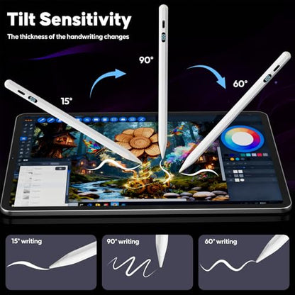 A-PCE iPad Stylus Pen SX029A White, Compatible with iPad 11/10/9/8/7/6th Gen, Air 5/4/3/M2/M3/M4, Pro 13/12.9/11, Mini 7/6/5th Gen