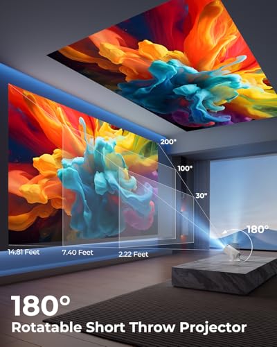 CLOKOWE Mini Projector Model HY300PRO+ 1280x720 500 Lumen LCD Portable