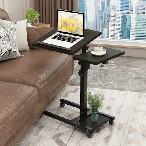 TigerDad 11.81 x 13.27 inches QQ-111 Overbed Table Adjustable Height Indoor Use Metal and Engineered Wood