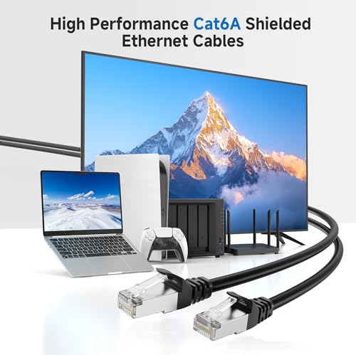 Cable Matters 50 Feet 160012 Cat 6A Ethernet Cable 10Gbps 550 MHz