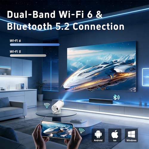 SCUARI Portable Projector 1280 x 720 Resolution LCD