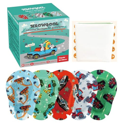 MEOWGOOL 84mm x 58mm Adhesive Eye Patches, 33 Count, Regular Size, Hypoallergenic, Sterile