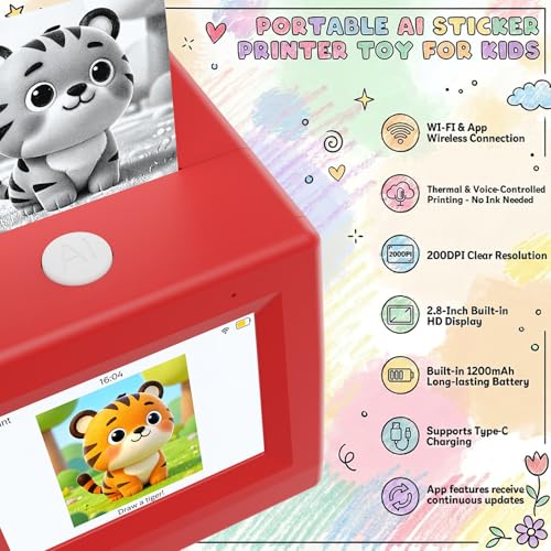 Happi2U 3.74 x 4.6 x 3.93 Q15 Monochrome Thermal Sticker Printer