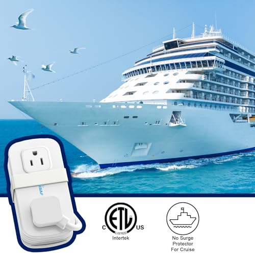POWSAF 4 Outlets 3 USB Ports 125 Volts 10 Amps Type A Power Strip TK-A03A