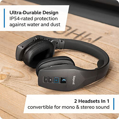 BlueParrott S650-XT Bluetooth Headset, Dual Use, Noise Cancellation, Waterproof, Black