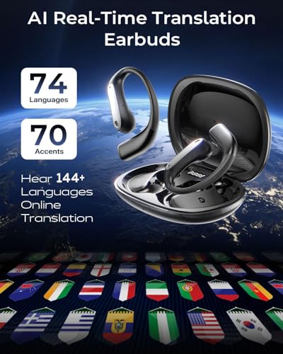 YYBNN In Ear AI Translation Earbuds Bluetooth 5.4 for Adults