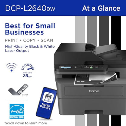 Brother DCPL2640DW Monochrome Laser Multifunction Printer 1200x1200 DPI 36 ppm Manual A4
