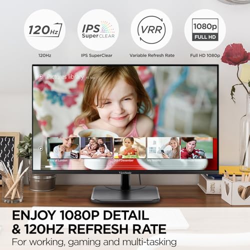 ViewSonic 24 Inch VA2456A-MHD FHD 1080p 120Hz IPS Monitor