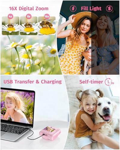 Zostuic 48MP DC506 1080p Automatic Digital Instant Camera