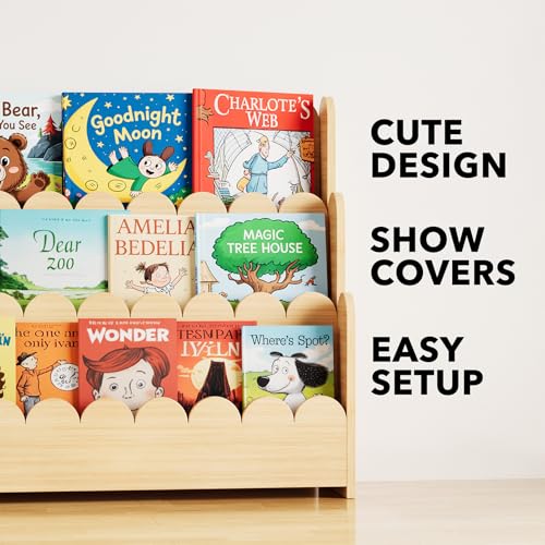 SpaceAid 3-Tier Wooden Bookshelf 62MTSJ-01K-3N Floor Mount Natural Finish