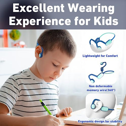 Mehomeli Wireless Headphones MEKH001A Kids Open Ear Bluetooth 5.2 20Hz to 20kHz Stereo